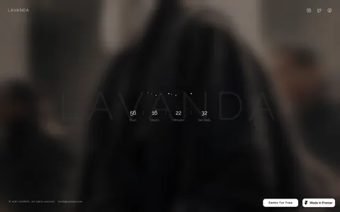 LAVANDA LANDING template preview