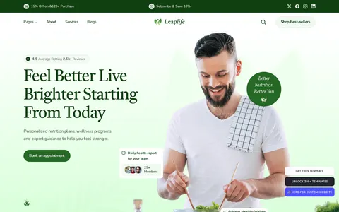 Leaplife template preview