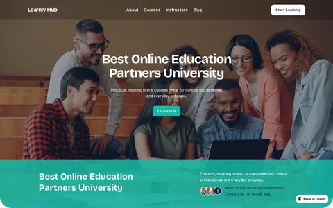 Learnly Hub template preview