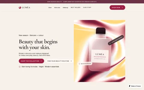 LUMÉA Cosmetics template preview
