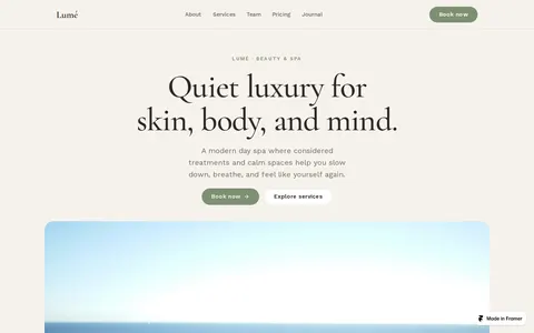Lumé template preview