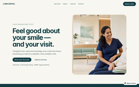 LumaDental template preview
