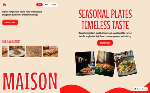 MenuMaison template preview