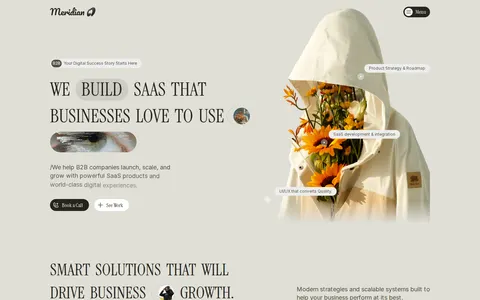 Meridian B2B template preview