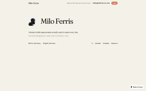 Milo Ferris template preview