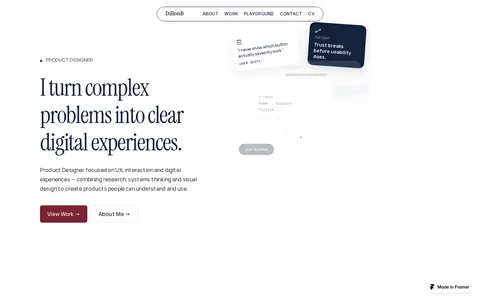 Minimalist site template preview