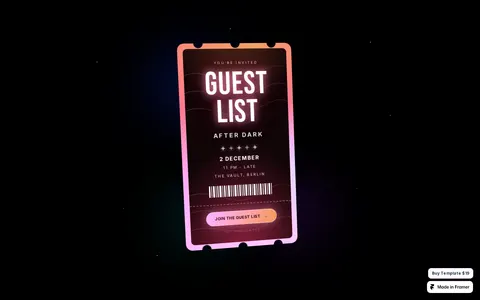 Nightlist template preview