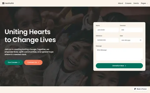 Nonprofitx template preview