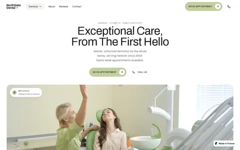 Northgate Dentistry template preview