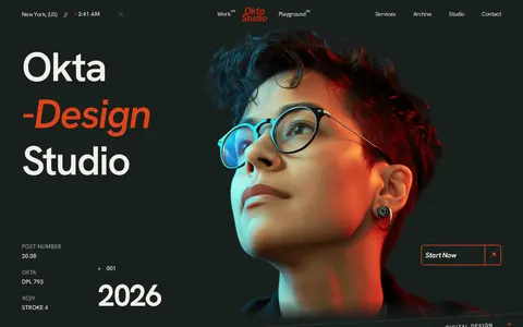 Okta Studio template preview