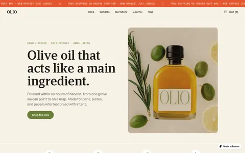 Olio Store template preview