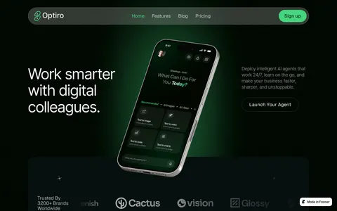 Optiro template preview