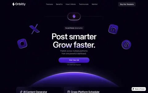 Orbitly template preview