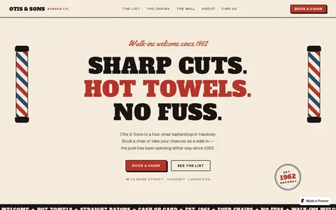 Otis + Sons template preview