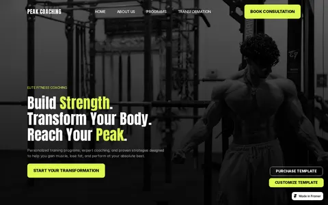 PeakCoaching template preview