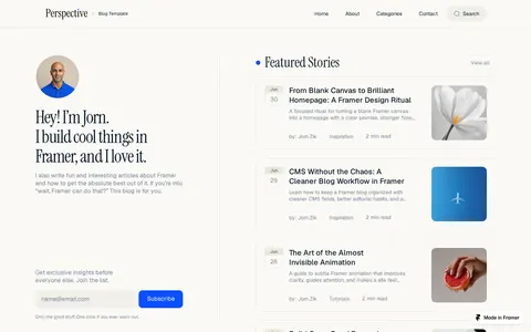 Perspectiv template preview