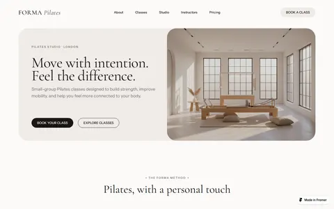 Pilates Studio template preview