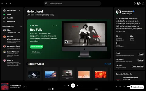 Playfolio template preview