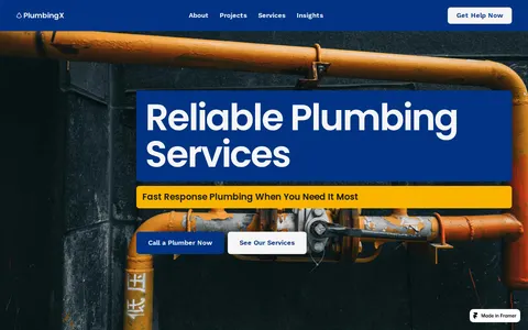 Plumbingx template preview