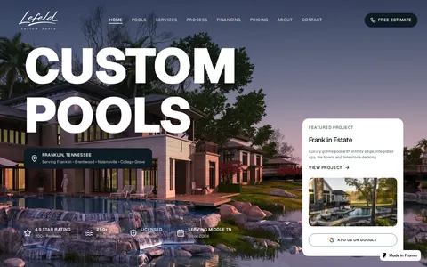 Pool Builder template preview