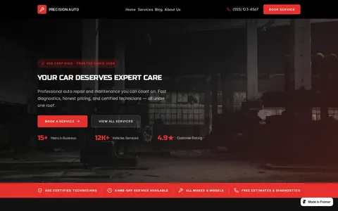 PrecisionAuto template preview