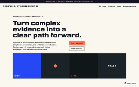 Proofline by Datum template preview