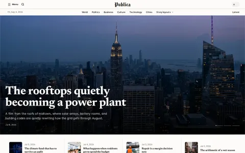 Publica template preview