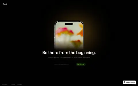 Recall Lite Waitlist template preview