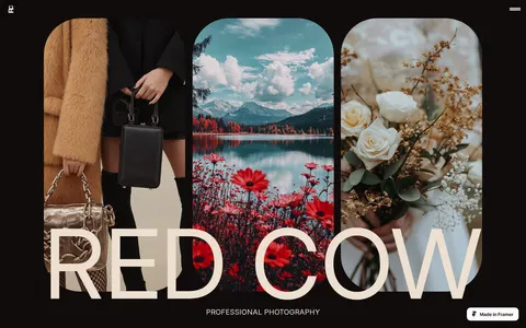 Red Cow Foto template preview