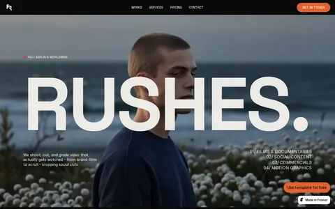 RUSHES. template preview
