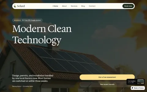 Solard template preview