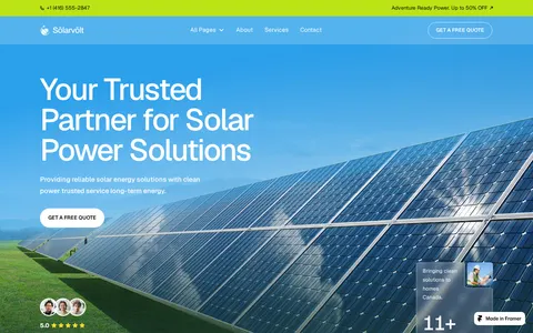 SolarVolt template preview
