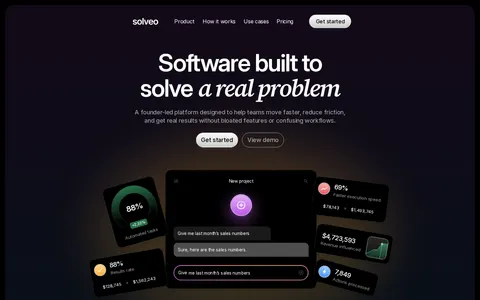 Solveo Black template preview