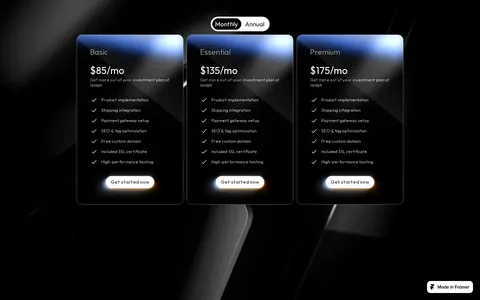 Spage Pay template preview