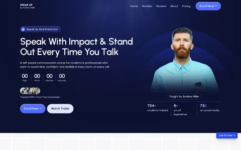 Speak Up Webinar template preview