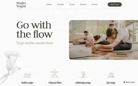 Studio Yogini Yoga template preview