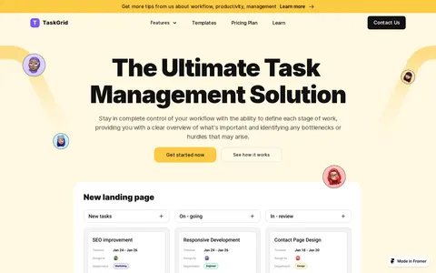 TaskGrid template preview