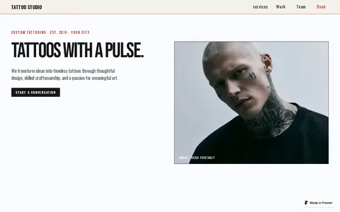 Tatoo Studio template preview