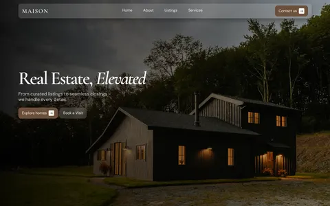 The Maison template preview