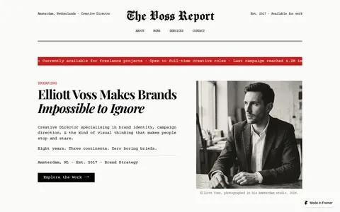 The Voss Report template preview