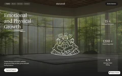 Therawell template preview