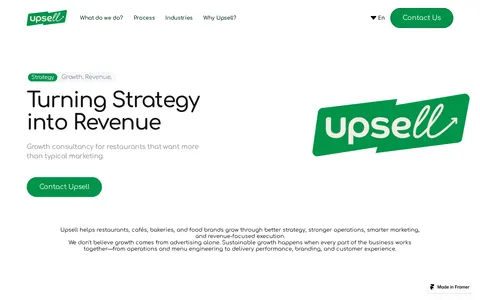 Upsell Mena template preview