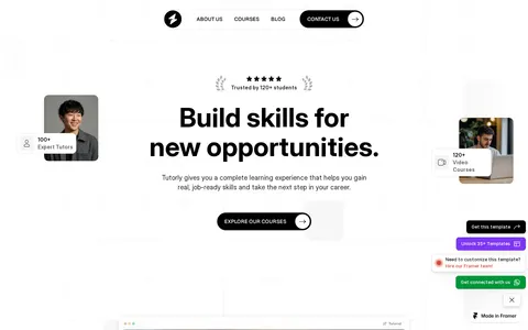 UpTution template preview