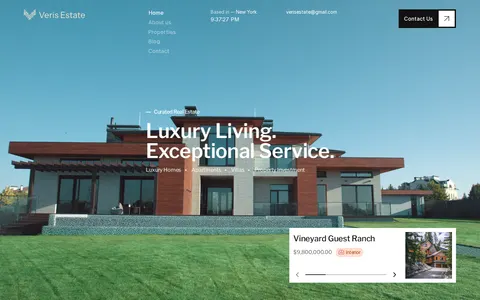 Veris Estate template preview