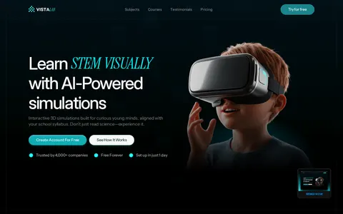 VistaLab template preview