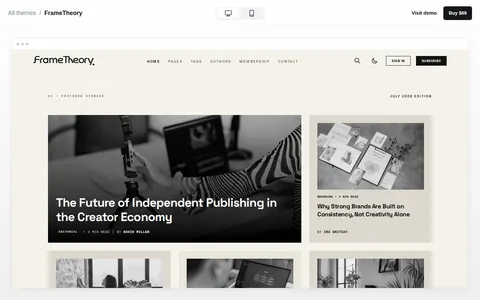 FrameTheory template preview