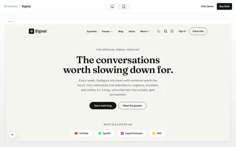 Signal template preview