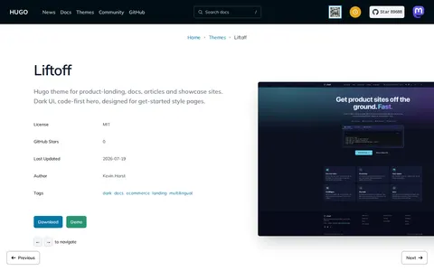 Liftoff template preview