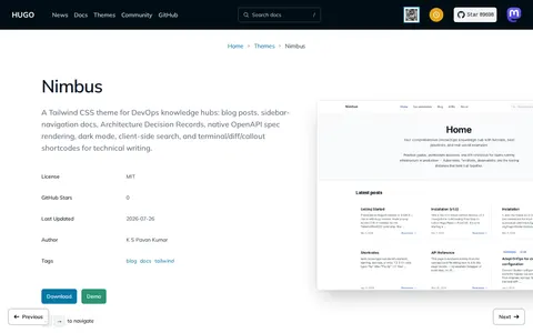 Nimbus template preview