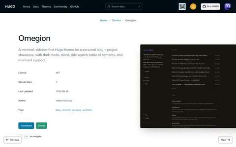 Omegion template preview
